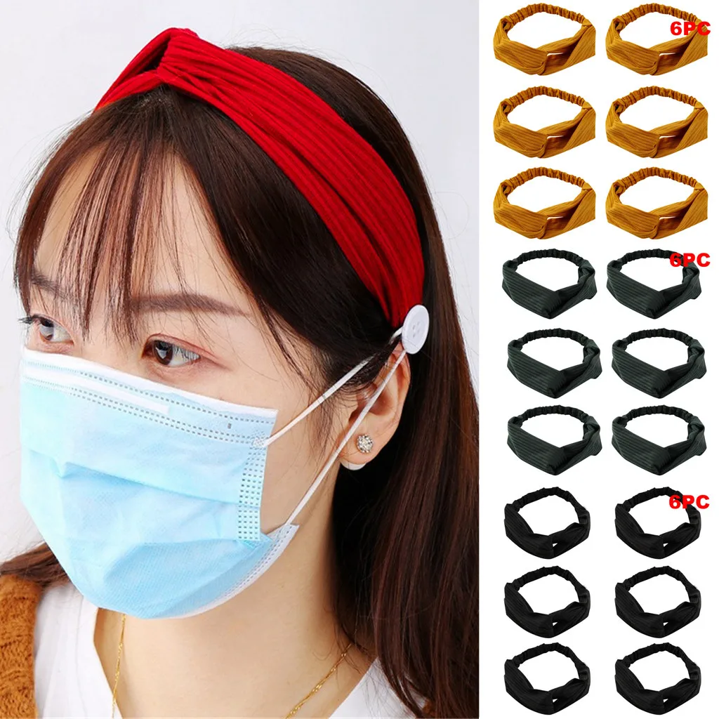 

Однотонные простые резинки Для Волос, искусственная кожа, держатель в Yashmak-защитите ваши уши, 6 шт.