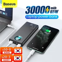 baseus 65w power bank 30000mah usb c pd quick charge 20000 powerbank portable external battery charger for iphone xiaomi laptop