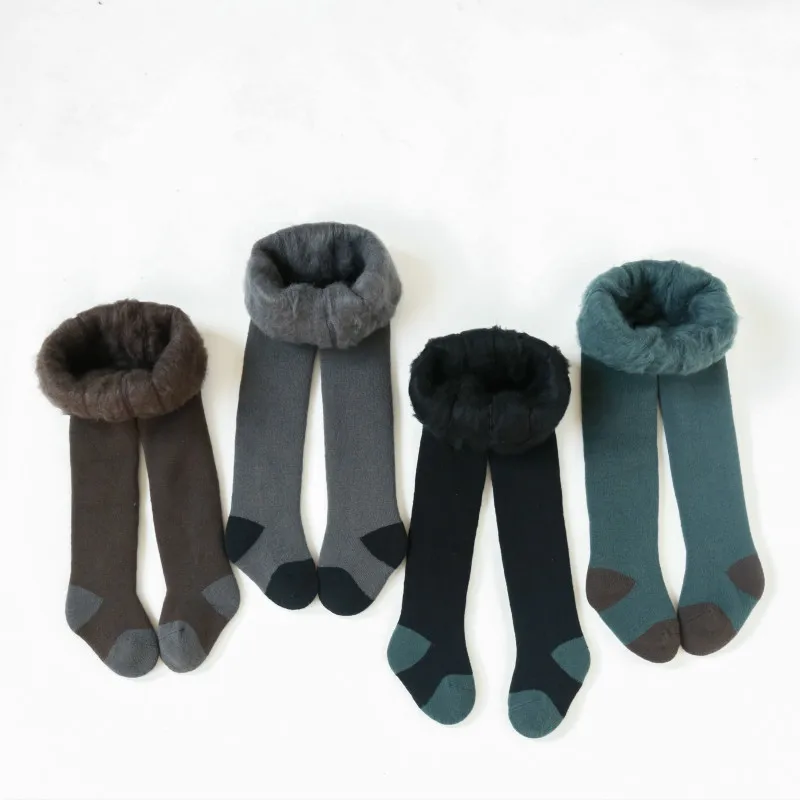 Новинка 2019 колготки для маленьких девочек зимние утепленные флисовые теплые