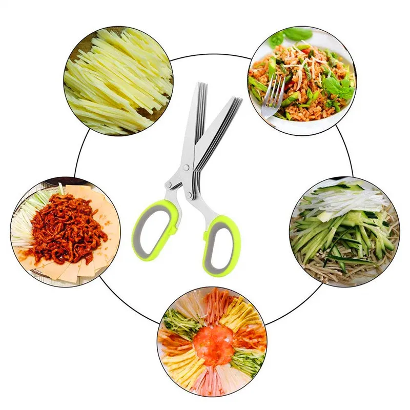 Yooap набор многофункциональных кухонных режущих ножниц с чистой крышкой и 5