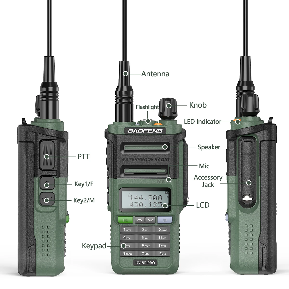 Рация Baofeng UV-9R PRO IP68 водонепроницаемая Двухдиапазонная 9R Plus 2 шт. |