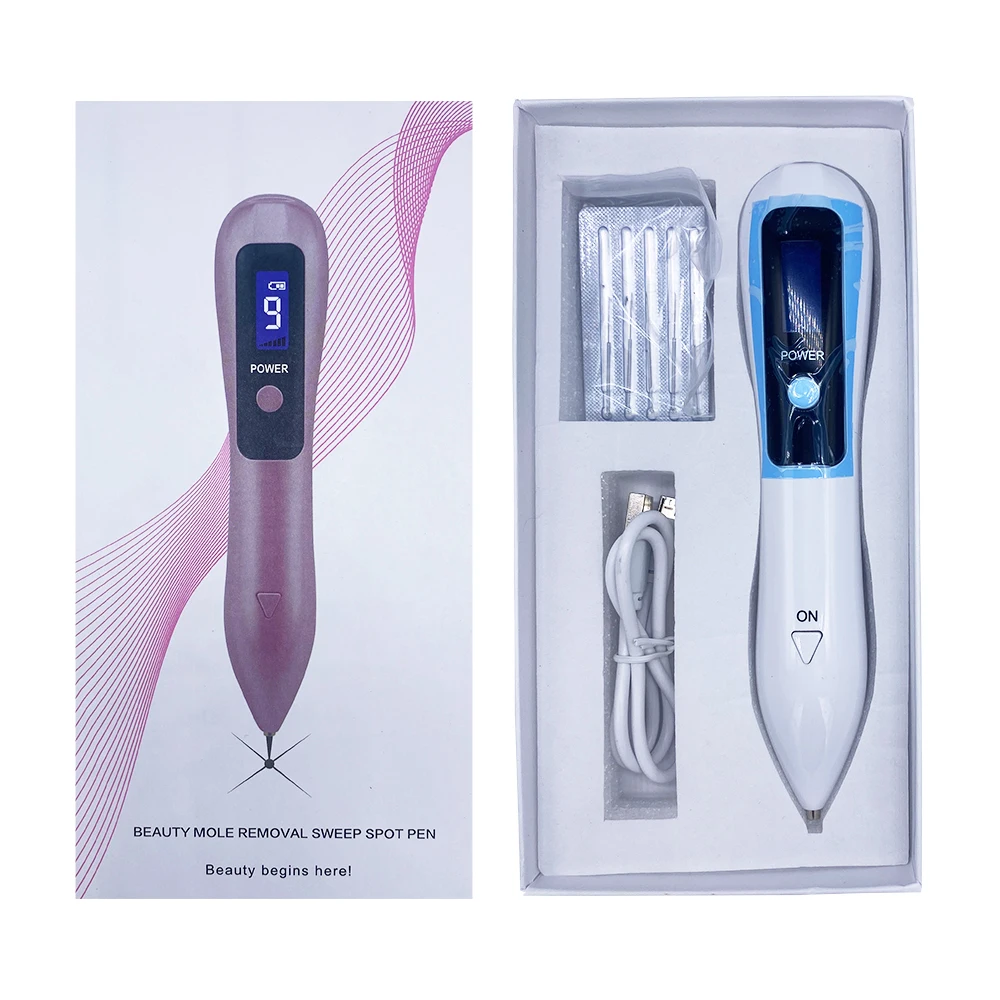 

9 Speed Plasma Pen with LED Light Skin Mole Dark Spot Remover for Face Wart Freckle Removal Pen Dot Wrinkle Eyelid Lift Tool