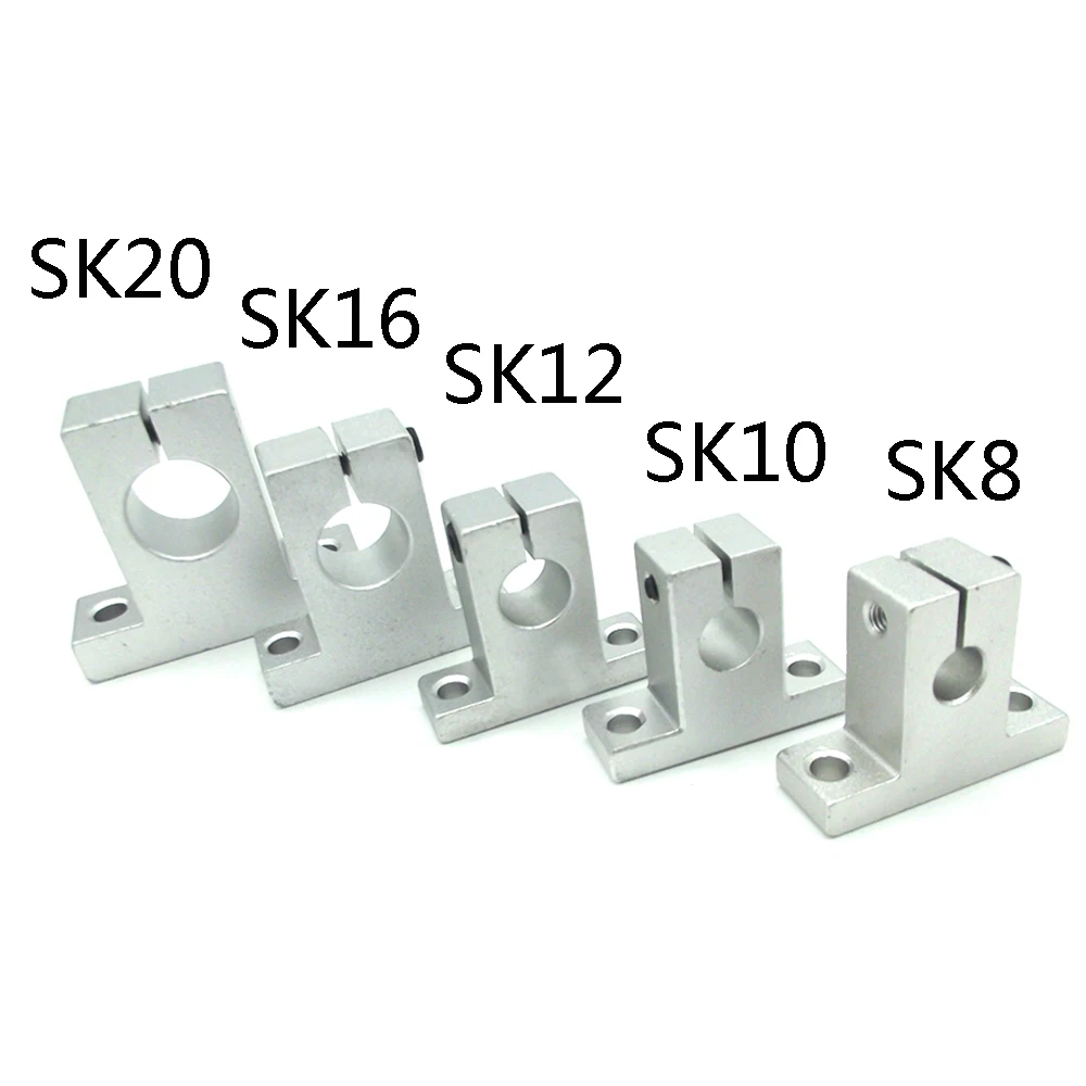 20 шт./лот SK12 12 мм Поддержка вала CNC маршрутизатор SH12A линейная рельсовая