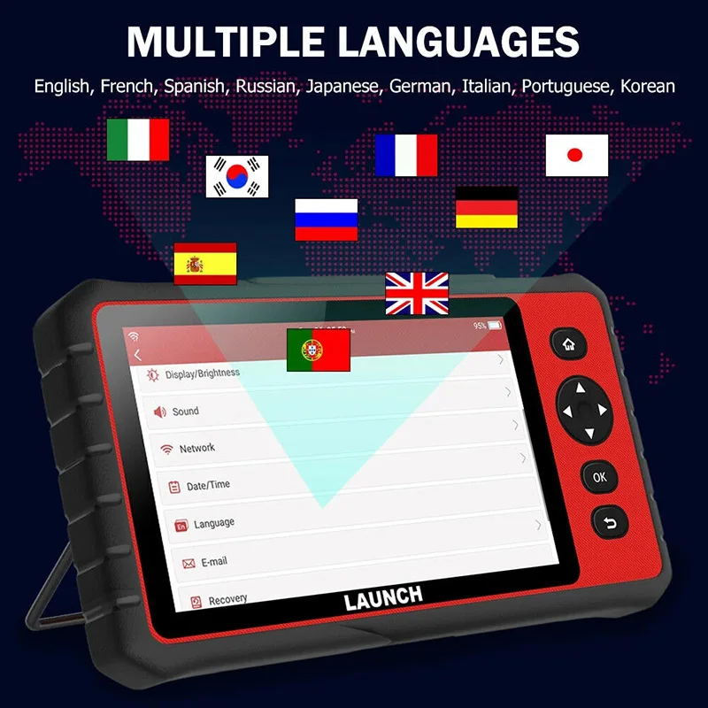 LAUNCH CRP909 OBD2 сканер все системы SRS подушки безопасности SAS TPMS сброс масла IMMO ABS AFS