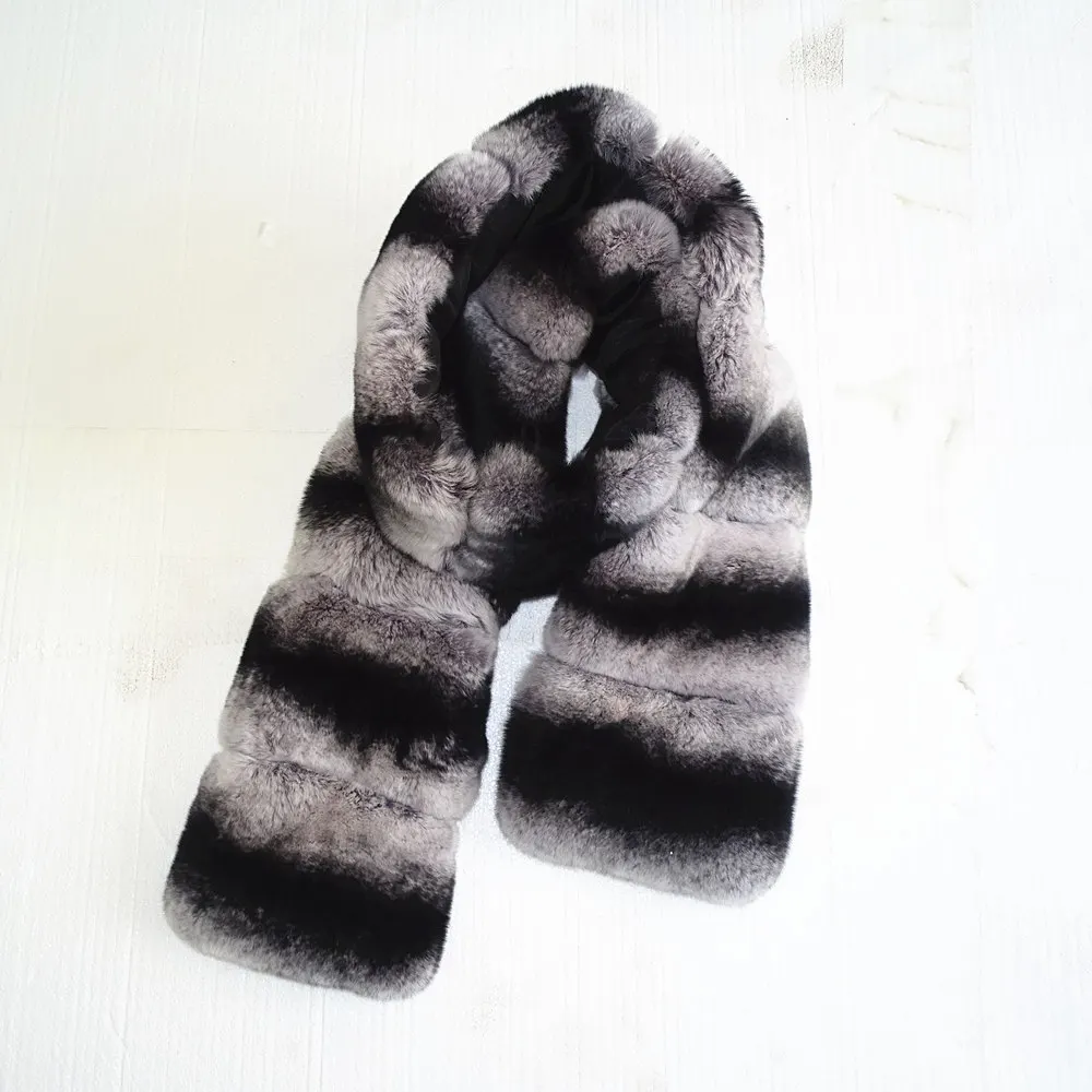 Настоящий мех кролика шарф из натурального меха унисекс 120 см длинные Ширина (13