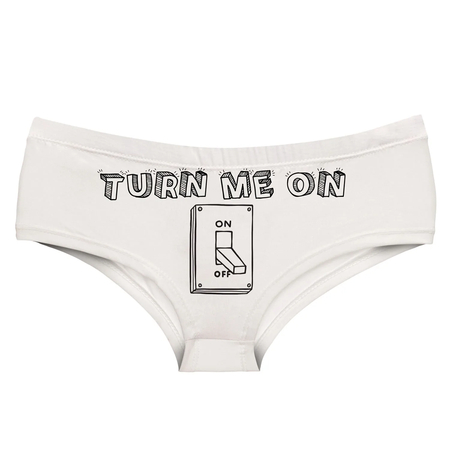 Включите меня белый сексуальный мир синий смешной хит женское белье стринги