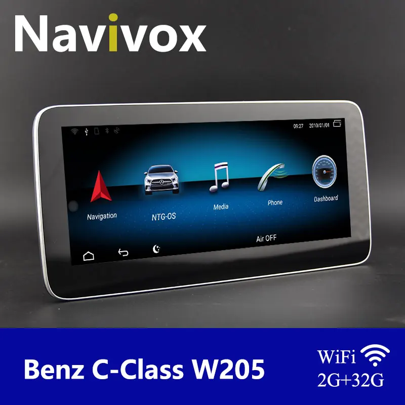 Автомобильный навигатор Navivox мультимедийный монитор Android 10 для Mercedes Benz GLC C Class W205