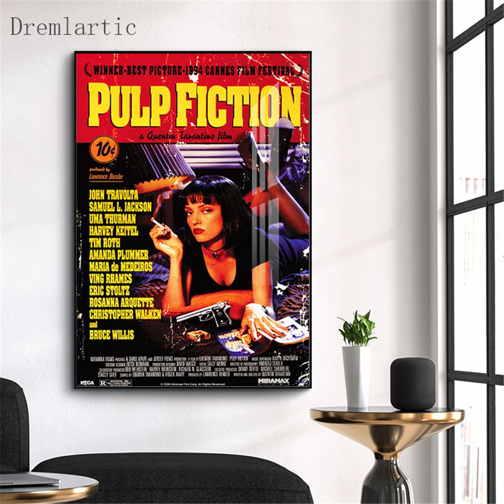 PULP FICTION UMA CANVAS PICTURE PRINT WALL ART HOME DECOR FREE DELIVERY