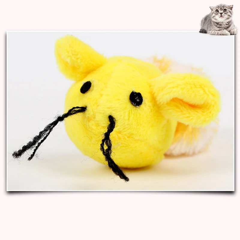 

Cat Mouse Toy Bell Long Tail Design Funny Interactive Kitten Mice Toy Cat Accessories Cat Training Toy for Cat