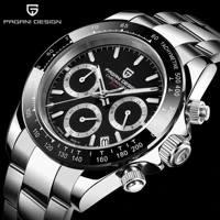 pagani design fashion mens quartz watch vk63 movement luxury sports watch mens 100m waterproof chronograph relogio masculino