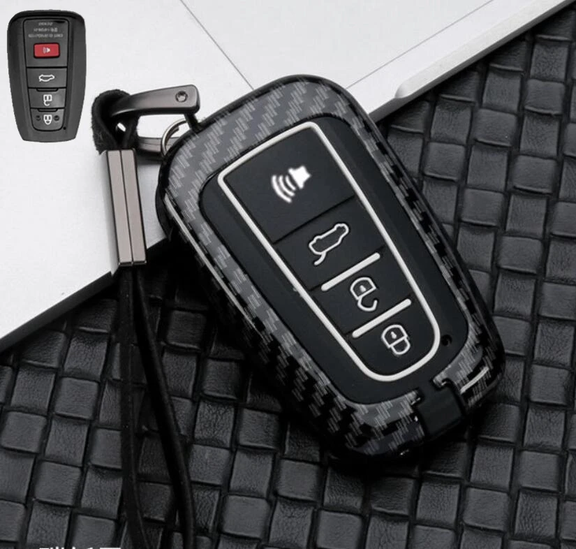 Чехол для автомобильного ключа чехол Toyota Avalon CHR Prado Camry Prius Corolla RAV4 2/3/4 Кнопка брелок