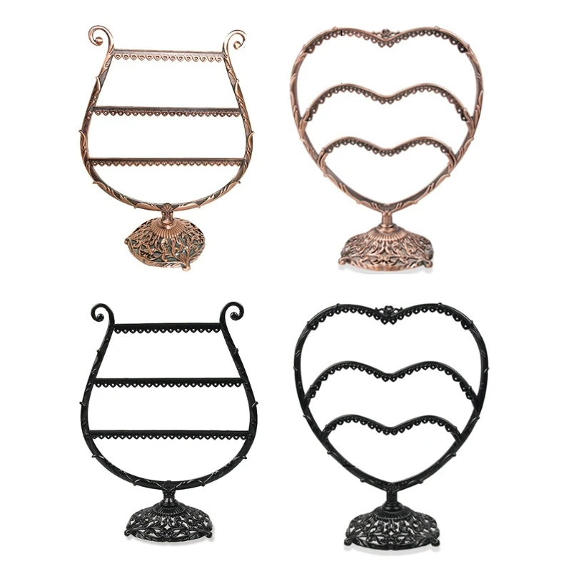 

eart/Wine Cup Shape Earrings Bracelet Storage Shelf Jewelry Display Holder Ear Stud Stand Antler Tree jewelry Organizer