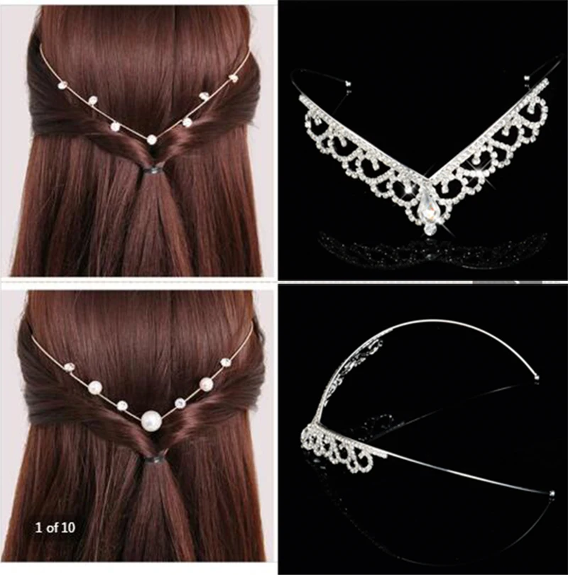 Тиара принцессы для девочек детская Корона невесты Цветочные Свадебные повязки