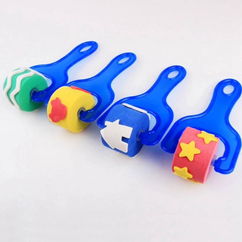 

New 30pcs Children Sponge Paint Brushes Drawing Tools for Children Early Painting Arts Crafts DIY