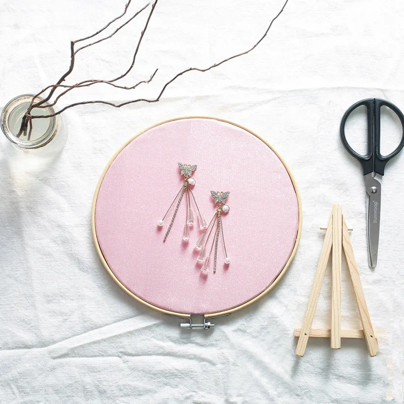 Витрина для хранения Бамбуковая шелковая круглая нордические украшения | Дом и