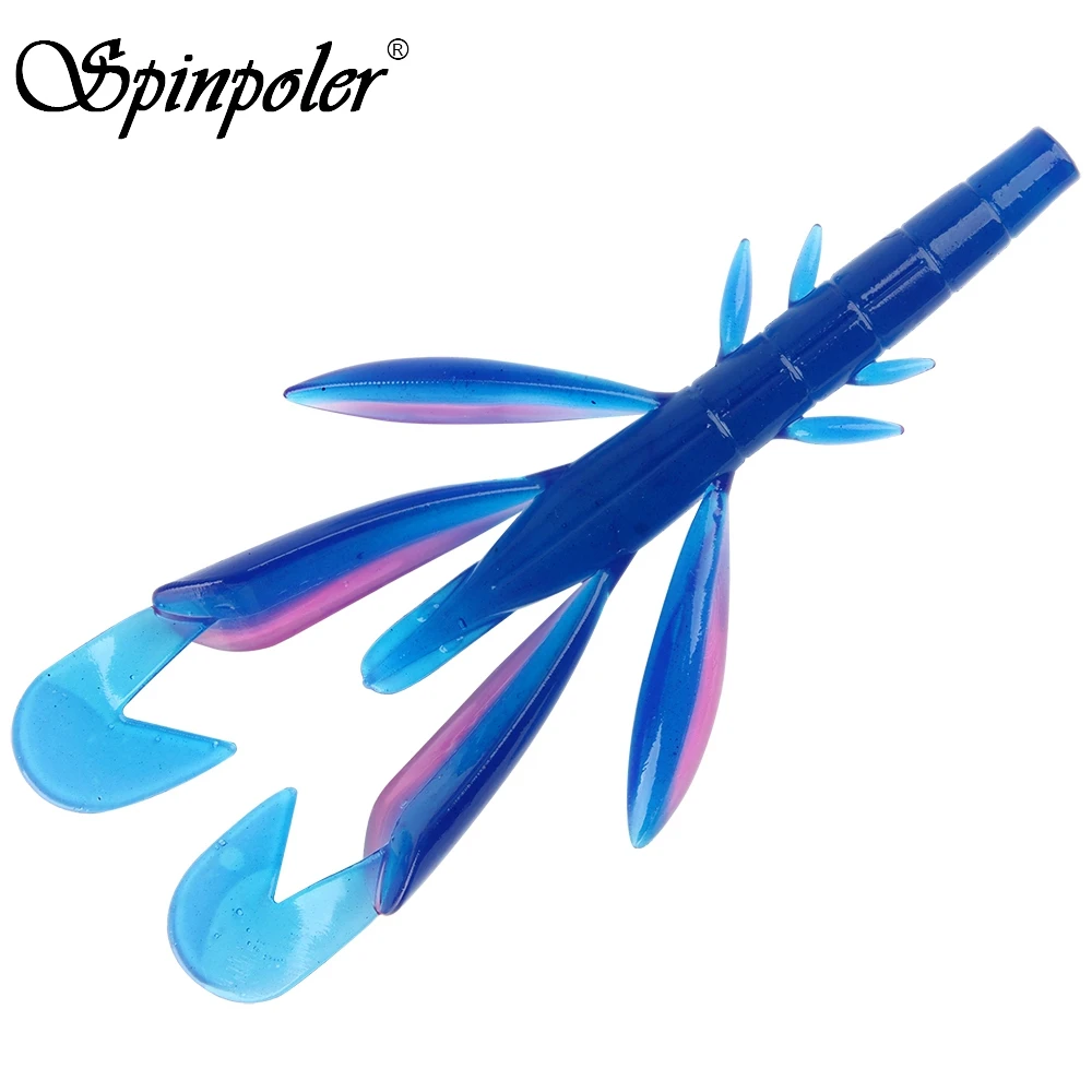 Двухцветная силиконовая рыболовная приманка Spinpoler скоростная для ловли окуня