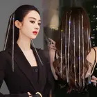 XIALUOKE Блестящий Полный Стразы головная повязка для женщин длинные кисточки кристаллы грязная коса заколка для волос Свадебная вечеринка украшения для волос 2021