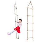 Детская деревянная качалка игрушка для игр на открытом воздухе 5-уровневая лестница для игровой площадки, скалолазания, деревянная веревочная лестница для детей в помещениина открытом воздухе, длина 5,7 футов