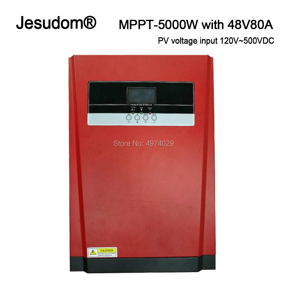 Солнечный инвертор 5000 Вт 48VDC MPPT SCC широкий PV вход 120V 500Vdc 80A с зарядным устройством