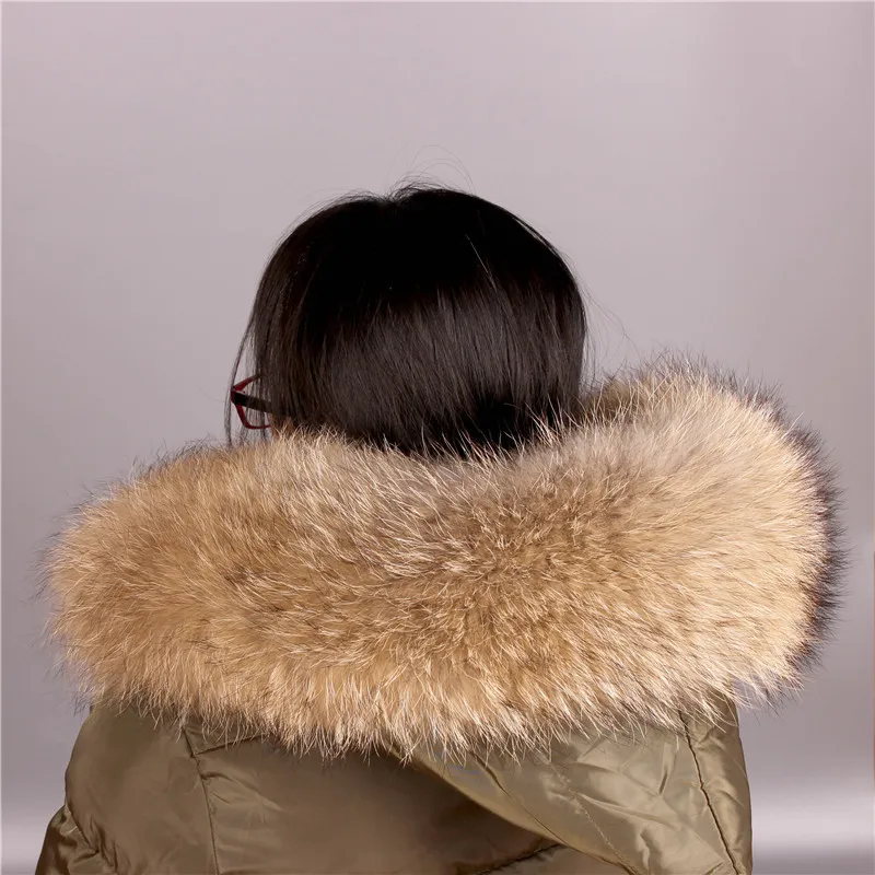 Real Raccoon Fur Collar Womens Natural Fur Gray Collar Real Fur Shawl Raccoon collar Fur Scraves