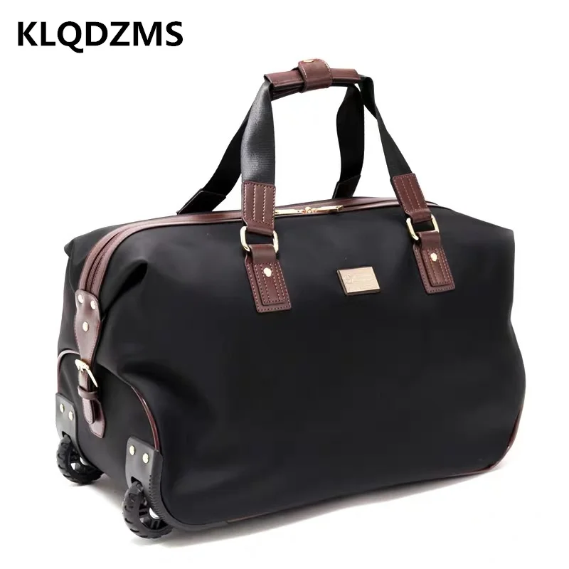 KLQDZMS Woman's  Casual Travel Suitcase On Wheels Men's Business Portable Wheeled Trolleys Young People'S Spinner Rolling Luggag