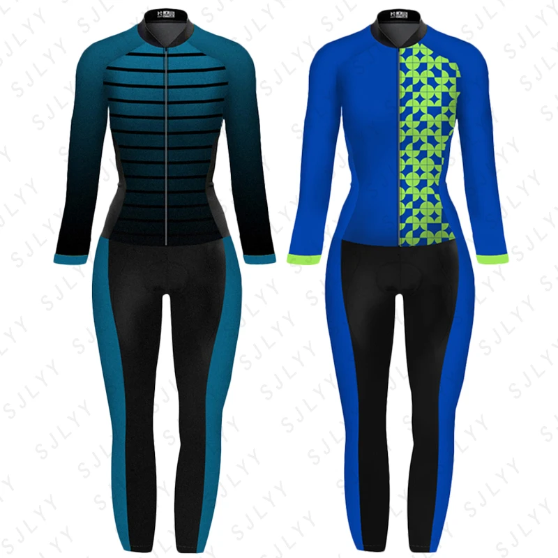 

Spring Triathlon Female Jumpsuit Clothing Cycling Monkey Coverall Autumn Bicycle Jersey Set Bike Riding MTB Sportwear Skinsuit