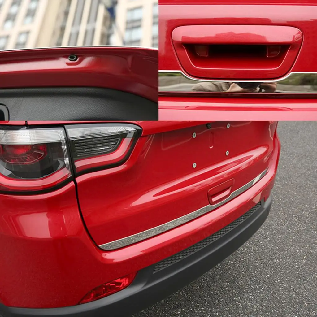Крышка багажника из хромированной нержавеющей стали для Jeep Compass 2017-2021 - купить по