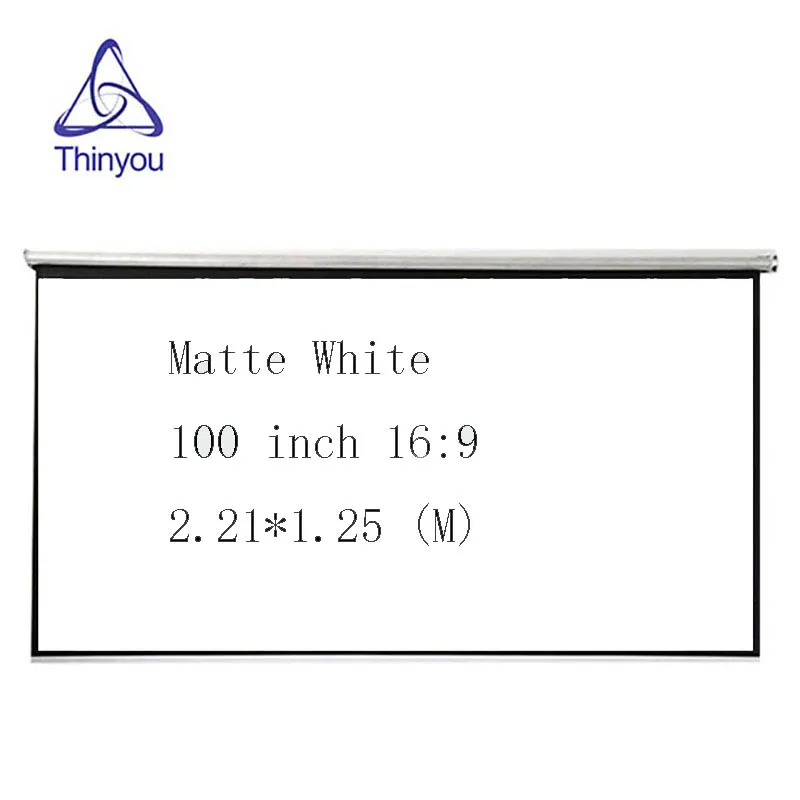 Thinyou 100 дюймов 16:9 белый тканевый портативный напольный экран проекционный