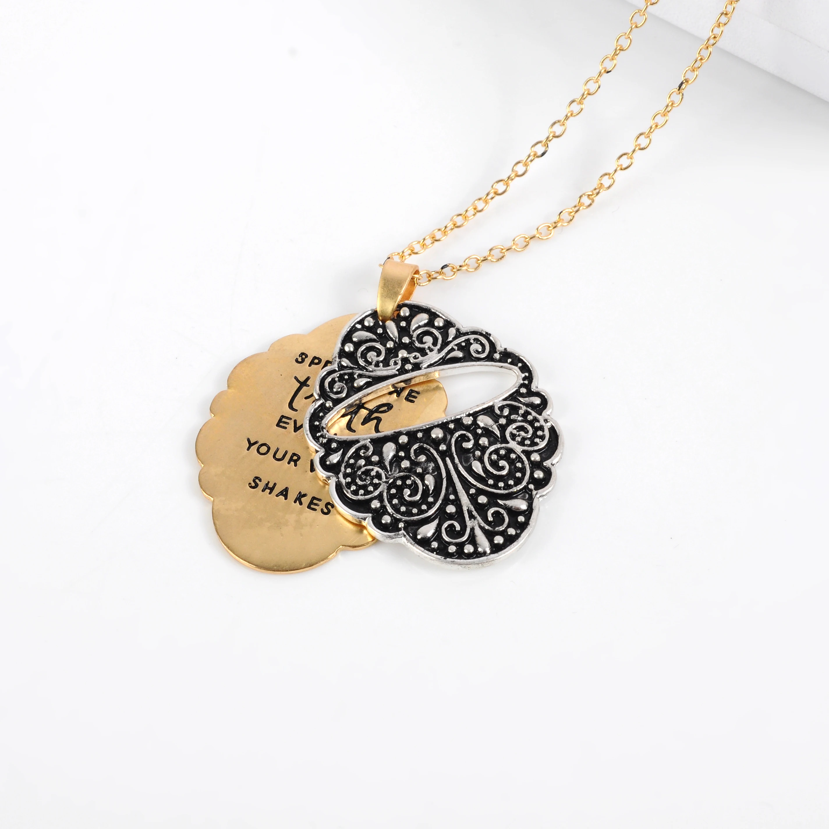 Sloong Новый Винтажный стиль специальный дизайн христианская Библия истина кулон