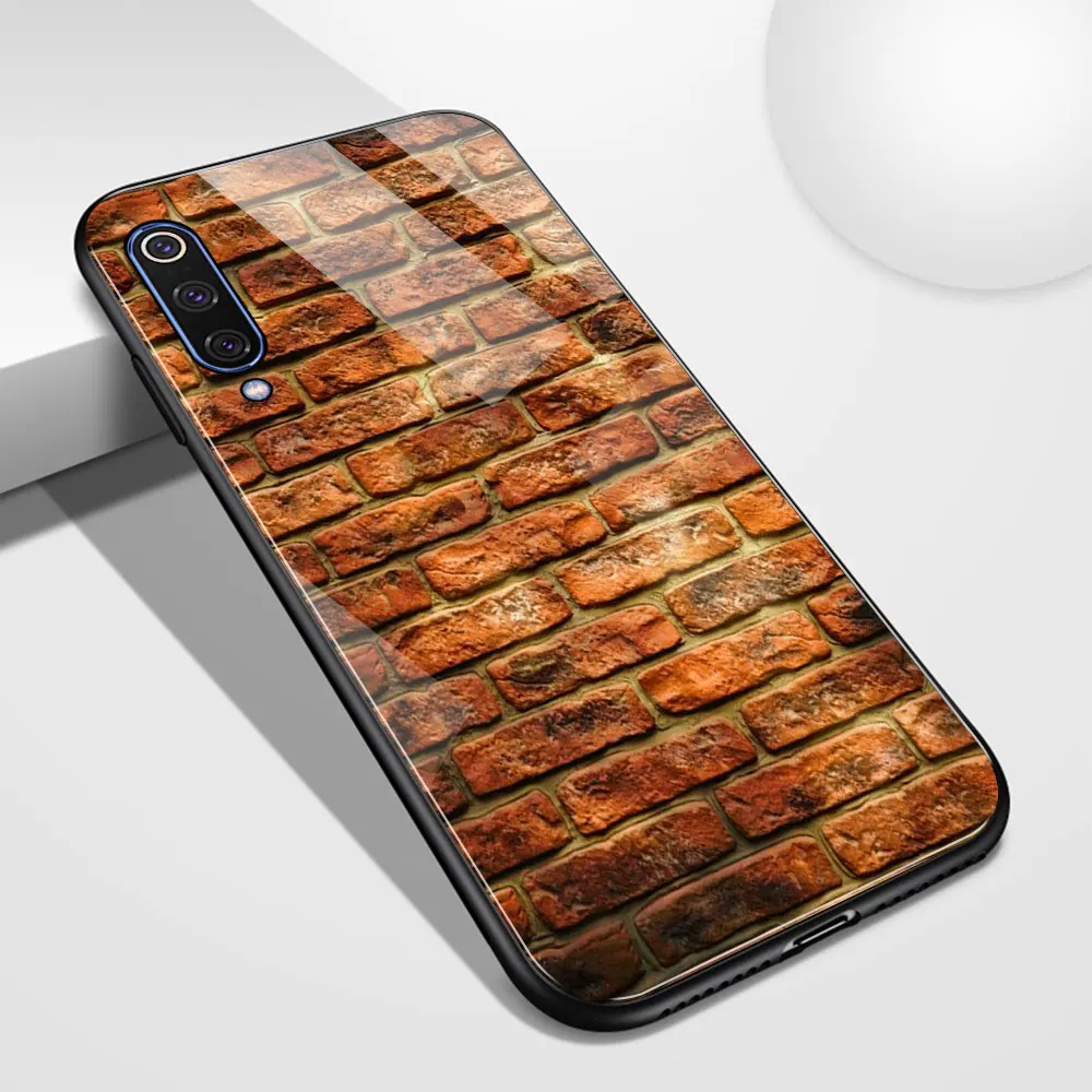 Чехол для Red mi Note 7 стеклянная задняя крышка цветной кирпич чехол Xiaomi 5 5S 6 6x Max 3 play k20