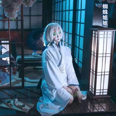 Аниме Демон убийца: Kimetsu без Yaiba паук сестра Rui кимоно Прохладный Винтаж Для женщин