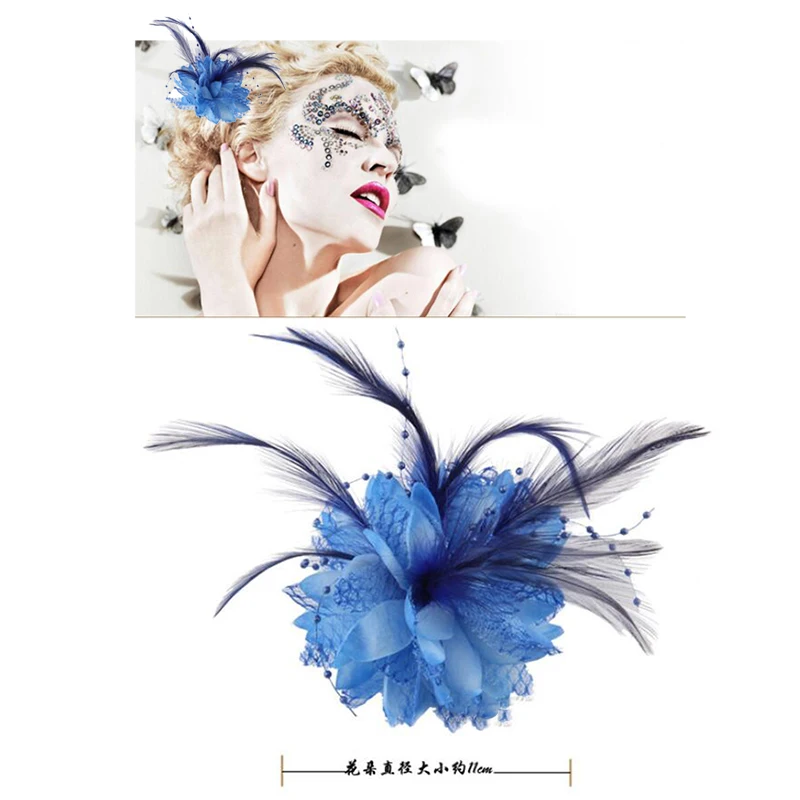 Earofcorn Handmade Beaded Bride Wedding Hair Rope Accessories Korean Style Beautiful Fabric Flower Wrist Brooch | Украшения и