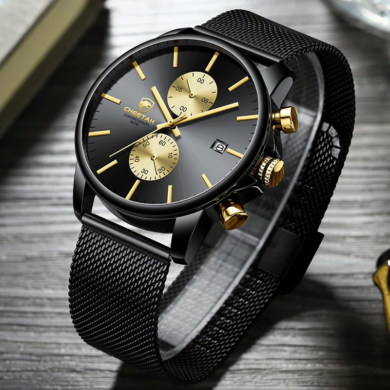 Часы наручные мужские кварцевые люксовые брендовые деловые водонепроницаемые