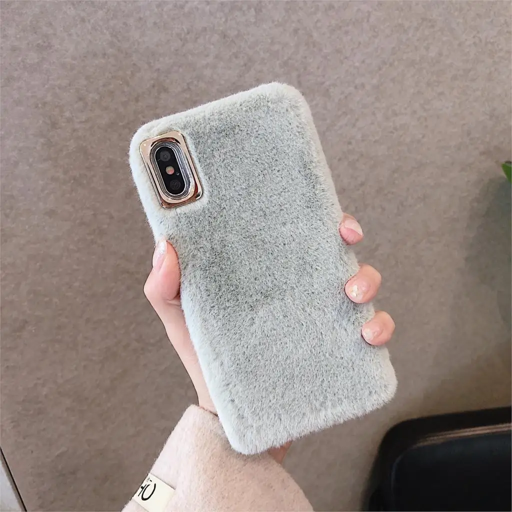Простой Меховой чехол для Samsung Galaxy J6 Plus J8 J7 Prime J5 2018 2017 2016 2015 On5 On7 M10 M20 M30 зимний