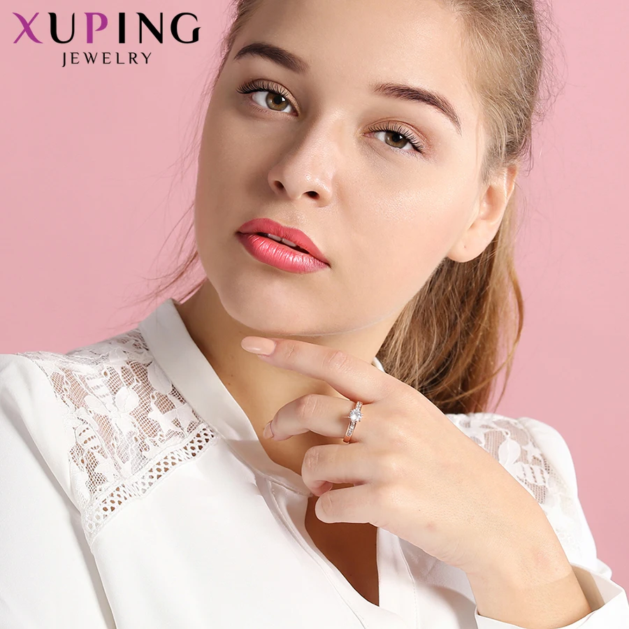 Xuping модное кольцо классическое очаровательное обручальное кольцо цвет синтетический CZ Ювелирные изделия на День Святого Валентина подарок S33.1/S19.5-12814