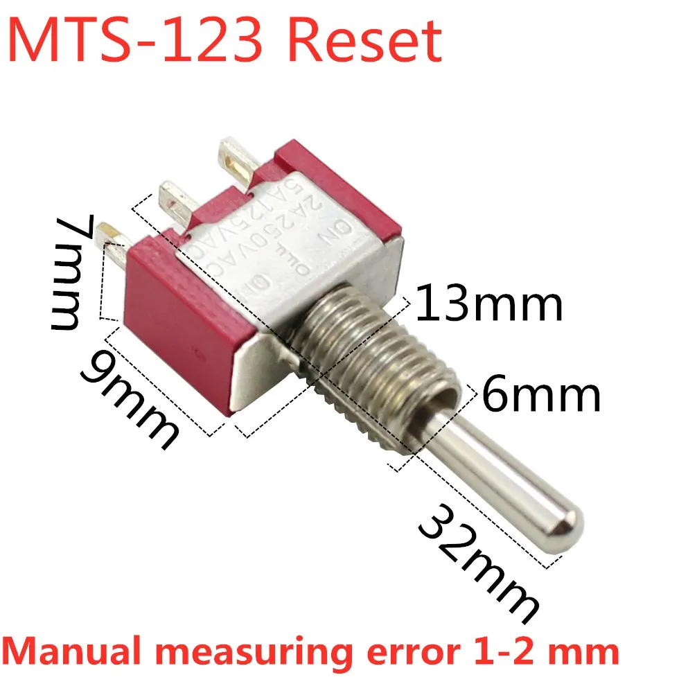 5 шт./10 шт. 6 мм кнопочный переключатель красный быстрое двухстороннее сброс с