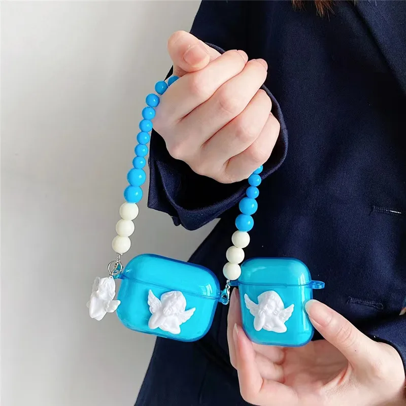 

Новый милый браслет прозрачный силиконовый чехол для Apple AirPods 1 2 Pro Bluetooth-совместимые аксессуары для наушников силиконовый чехол