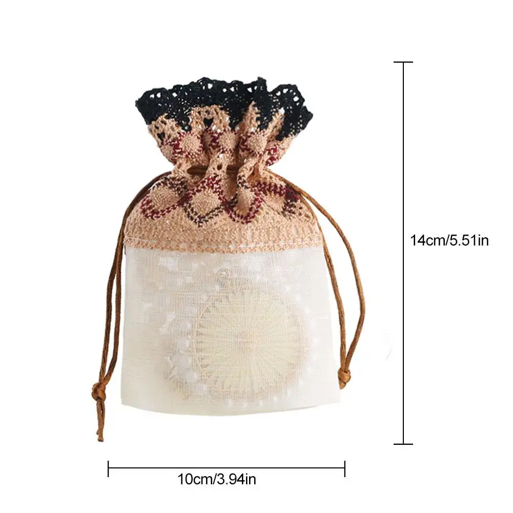 Комплект карманами яркие сумки жемчужные мешки из пряжи ювелирные изделия сумка