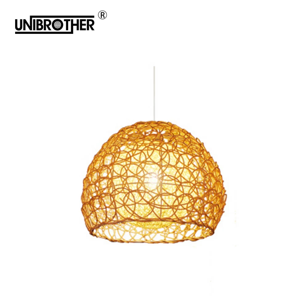 Тип рыбы подвесной светильник s ручной работы из ротанга Творческий подвесные