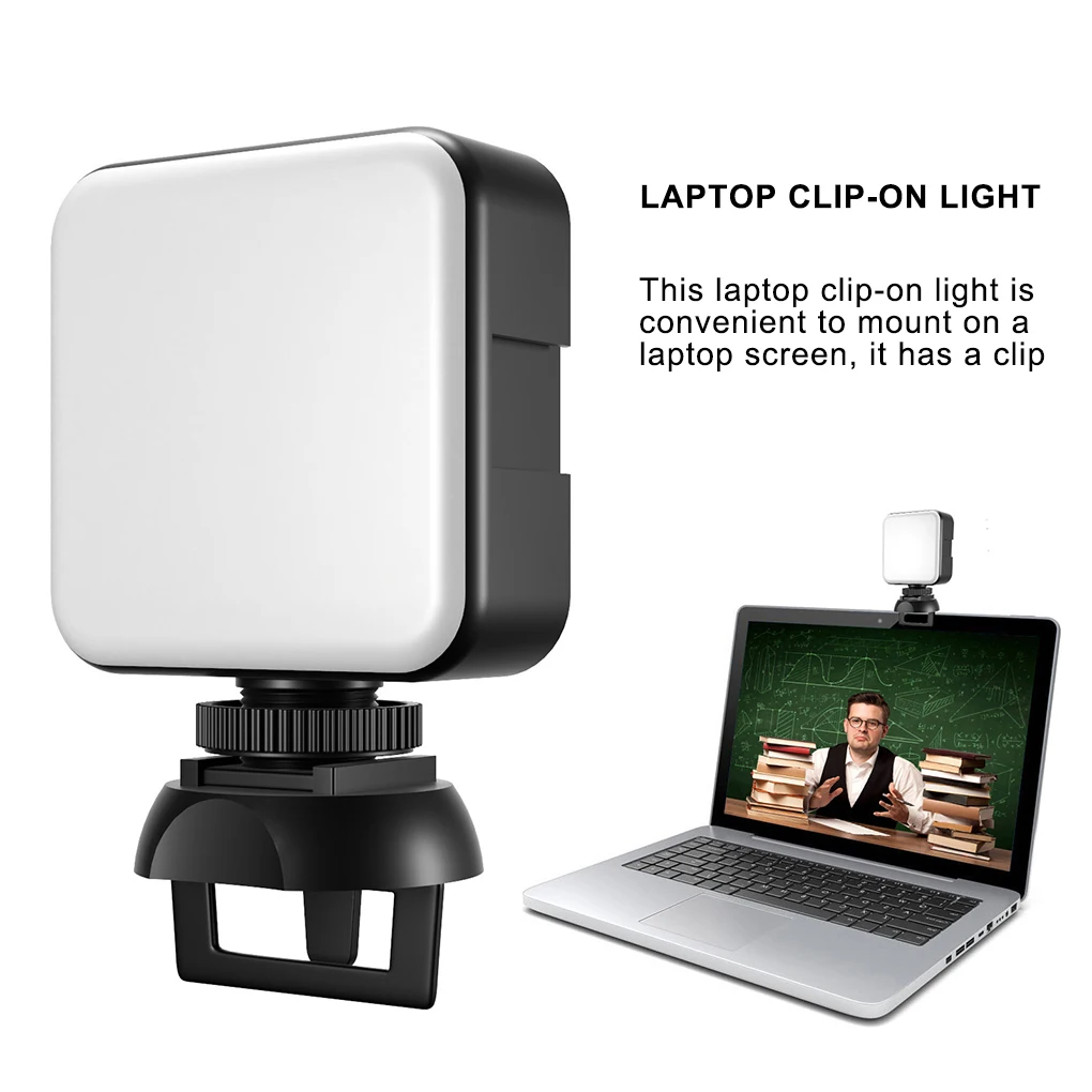 Goede Video Conference 5600K Led Video Light Cube Laptop Computer Webcam Licht Zoom Call Verlichting Met Clip Voor Live Streaming
