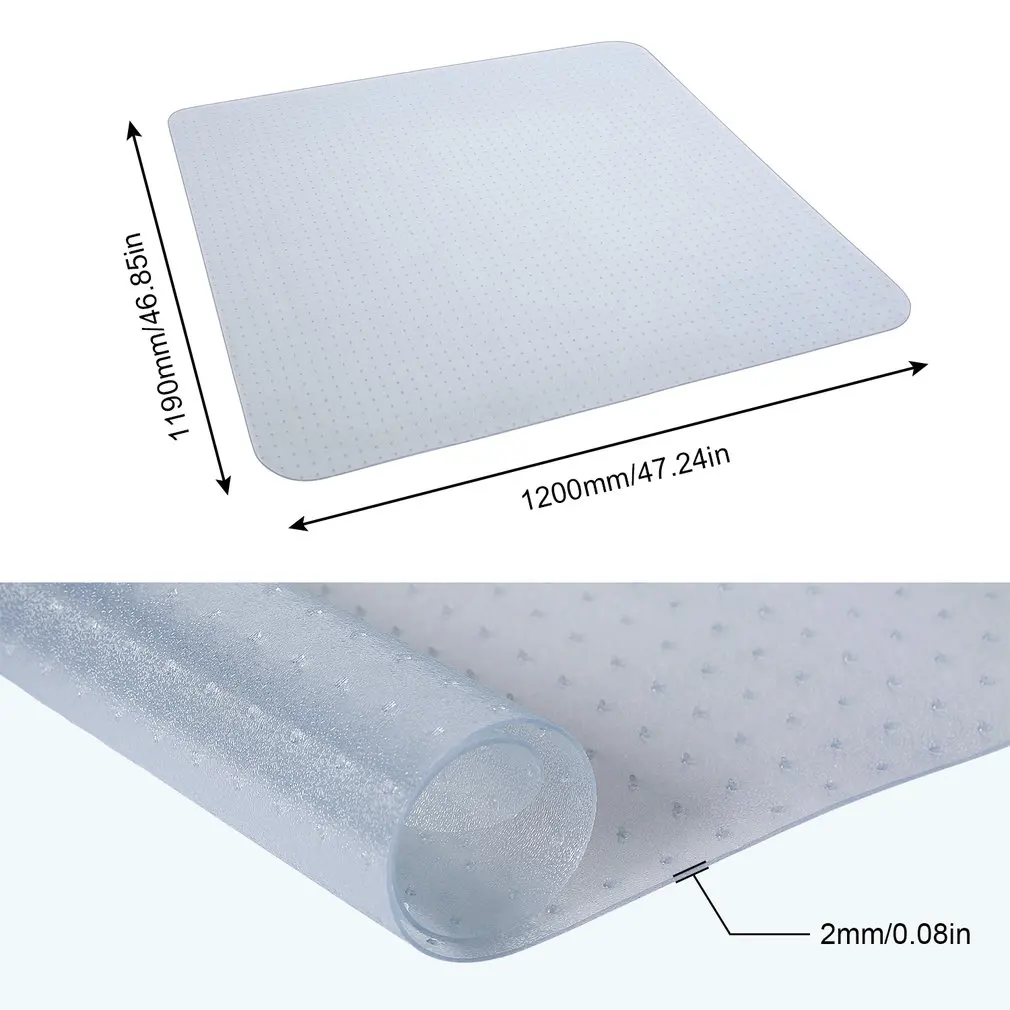 

47.2*47.2(1.9) Inch Durable Long Life Eco-friendly High Impact Strength Scratchproof Home Office Chair Floor PVC Mat