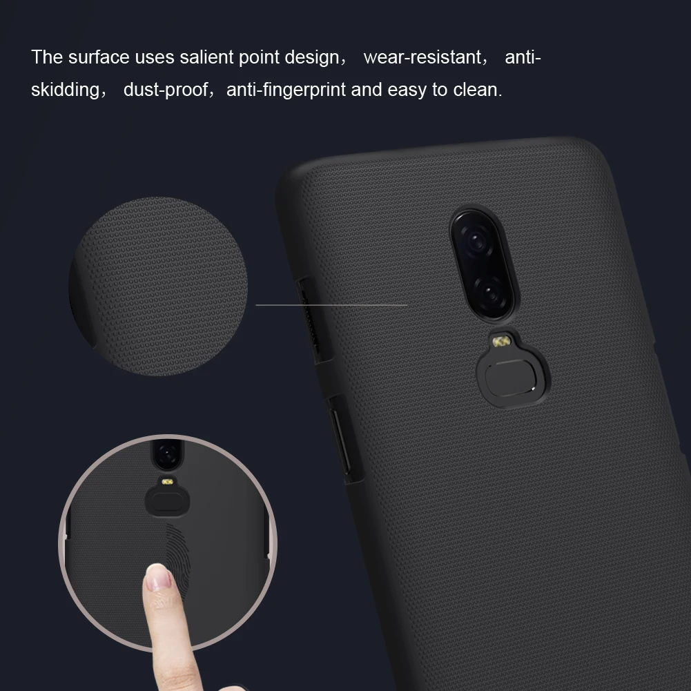 OnePlus 6 1 + Чехол 28 &quotNILLKIN Супер Матовый ПК жесткая задняя крышка для телефона One Plus