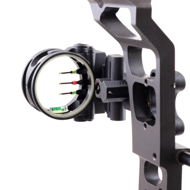 Assembled CNC Machined Archery Hunting Target 3 Pin Bow Sight Fiber Accessories | Спорт и развлечения