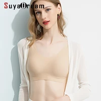 suyadream women 34 cups seamless bras natural silk lining wire free thin padding yo ya style bra 2021 black intimates
