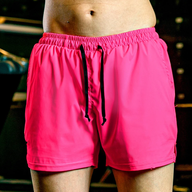 

Шорты мужские летние, для бега, для фитнеса, с эластичной резинкой на талии, однотонные, быстросохнущие, 2020