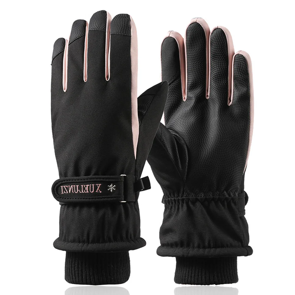 

Зимние теплые вязаные перчатки для женщин 2 шт. ветрозащитные водонепроницаемые велосипедные перчатки для сенсорного экрана анти-холодные ...