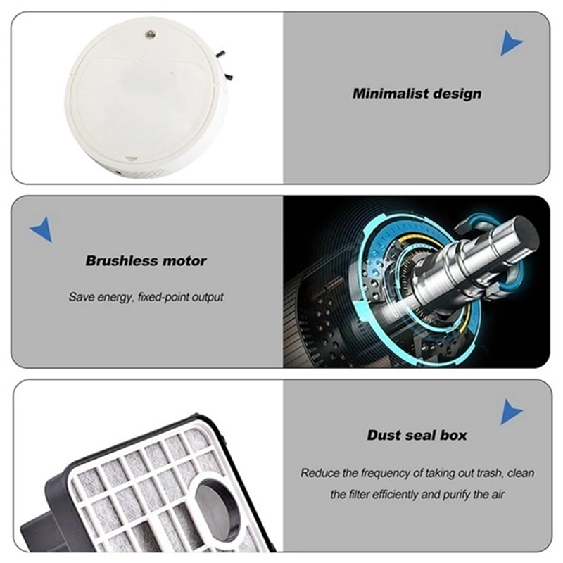 

2Pcs Smart Robot Vacuum Cleaner,Auto Floor Sweeper,UV Disinfection Floor Sweeping Robot,Black & White