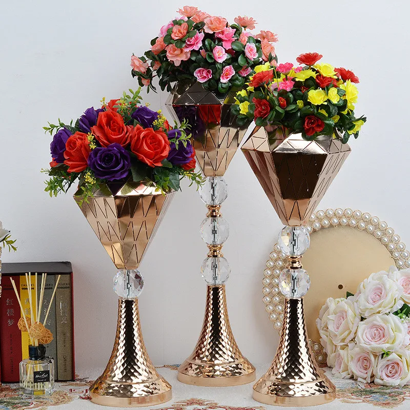 

Металлические подсвечники цветы ваза-подсвечник дорога приведет канделябры Свадебные Porps бары праздники украшения дома