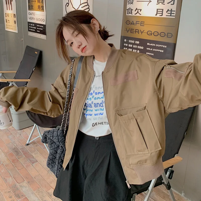Свободная куртка Женская на весну и осень новинка 2021 маленькая универсальная