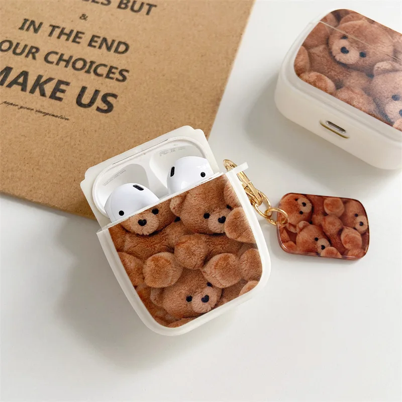 

Teddy Bear Apple AirPods 2 Case Cover AirPods Pro Case IPhone Earbuds Accessories AirPod Case Airpod Case Korean